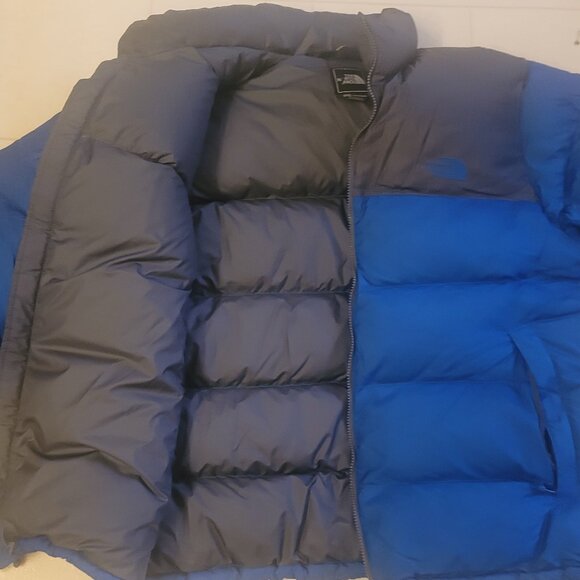 The North Face 700 STOW AWAY Puffer Blue/Grey Jacket Men's size XXL EUC - Picture 10 of 14
